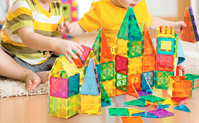 Anbalulu Magnetic Building Tiles Magnet Building Set Magnetic Blocks 3D STEM Stacking Toys Magnets Toy for Kids Boys Girls Anbalulu Magnetic Building Tiles Magnet Building Set Magnetic Blocks 3D STEM Stacking Toys Magnets Toy for Kids Boys Girls