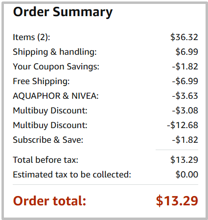 Aquaphor Amazon Checkout Screenshot Aquaphor Amazon Checkout Screenshot