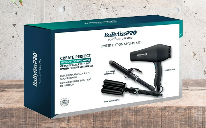 BabylissPRO Porcelain Ceramic Holiday Prepack Limited Edition Styling Set