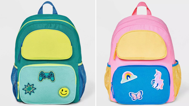 Cat Jack Kids Colorblock Two Pocket Backpack