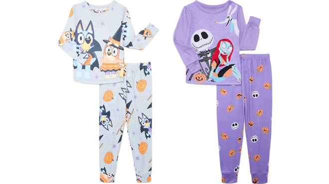 Character Halloween Girls Long Sleeve 2 Piece Pajama Set