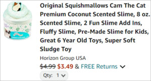 Checkout page of Original Squishmallows Cam The Cat Premium Coconut Scented Slime Checkout page of Original Squishmallows Cam The Cat Premium Coconut Scented Slime