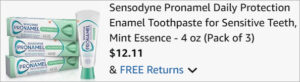 Checkout page of Sensodyne Toothpaste 3 Pack