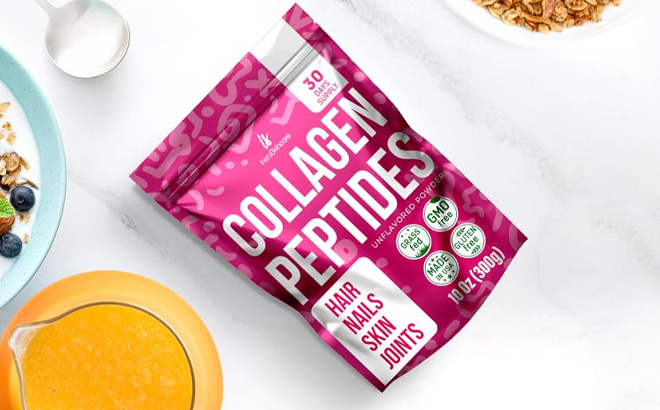 Collagen Peptides Powder on the Table Collagen Peptides Powder on the Table