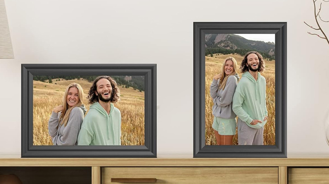 Digital Picture Frames on a Table Digital Picture Frames on a Table
