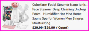 Facial Steamer Checkout Screen Facial Steamer Checkout Screen