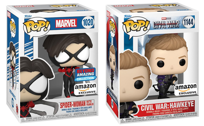 Funko Pop Marvel Mattie Franklin and Funko Pop Marvel Hawkeye