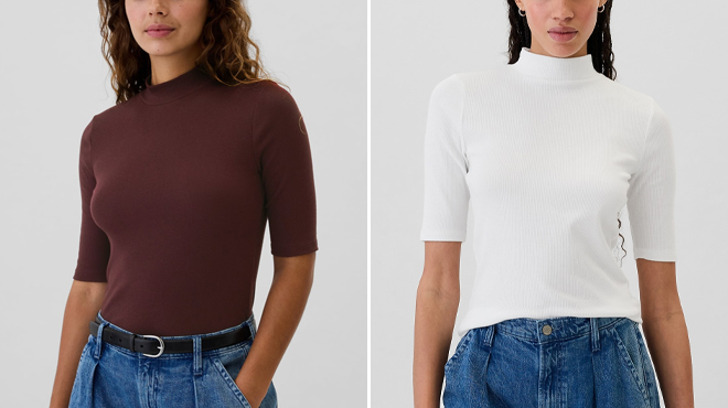 GAP Factory Favorite Ribbed Mockneck Top GAP Factory Favorite Ribbed Mockneck Top