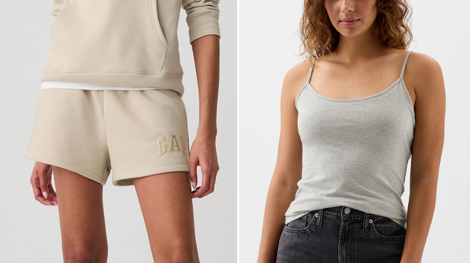GAP Factory Gap Logo Shorts and GAP Factory Fitted Cami GAP Factory Gap Logo Shorts and GAP Factory Fitted Cami
