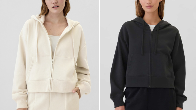 GAP Factory Oversized Fleece Zip Hoodie GAP Factory Oversized Fleece Zip Hoodie