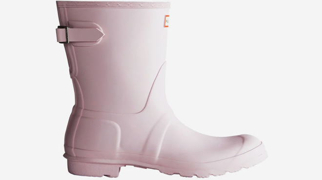 Hunter Original Short Adjustable Back Boots Pink Hunter Original Short Adjustable Back Boots Pink