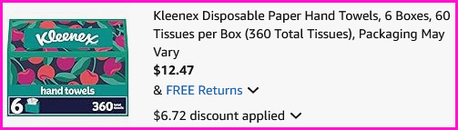 Kleenex Paper Hand Towels Checkout Screen Kleenex Paper Hand Towels Checkout Screen