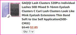 Lash Clusters at Checkout Lash Clusters at Checkout