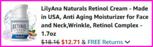 LilyAna Naturals Retinol Cream Checkout Screen LilyAna Naturals Retinol Cream Checkout Screen