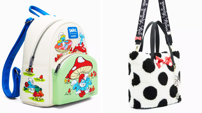 Loungefly The Smurfs Mushrooms Mini Backpack Loungefly The Smurfs Mushrooms Mini Backpack