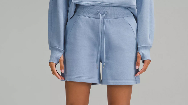 Lululemon Scuba High Rise Shorts in blue