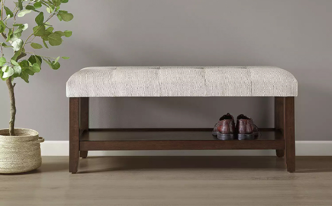 Madison Park Penny Accent Bench in a Room Madison Park Penny Accent Bench in a Room