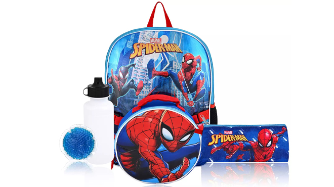 Marvel Spider Man 5 Piece Backpack Set Marvel Spider Man 5 Piece Backpack Set