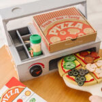Melissa Doug Top Bake Wooden Pizza Counter 41 Piece Play Set
