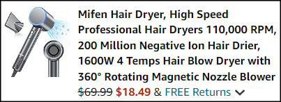 Mifen Hair Dryer Checkout Mifen Hair Dryer Checkout