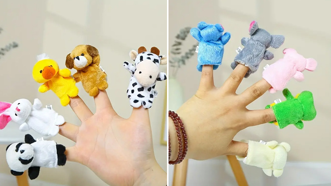 Mini Animal Finger Puppets Set