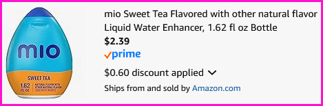 Mio Sweet Tea Drink Mix Checkout Screen