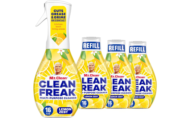 Mr Clean Clean Freak Multi Surface Cleaning Spray in Lemon Zest Scent Mr Clean Clean Freak Multi Surface Cleaning Spray in Lemon Zest Scent
