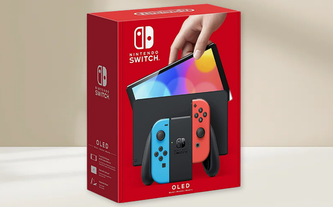 Nintendo Switch OLED Model with Neon Red & Neon Blue Joy-Con Nintendo Switch OLED Model with Neon Red & Neon Blue Joy-Con
