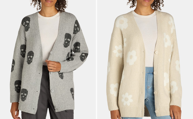 No Boundaries Womens Conversational Cardigans No Boundaries Womens Conversational Cardigans