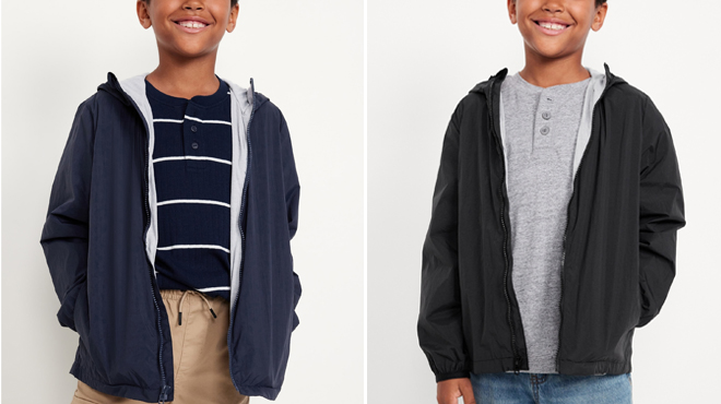 Old Navy Hooded Zip Front Water Resistant Jacket for Boys Old Navy Hooded Zip Front Water Resistant Jacket for Boys