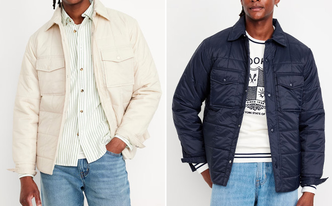 Old Navy Mens Water Resistant Quilted Shacket Old Navy Mens Water Resistant Quilted Shacket