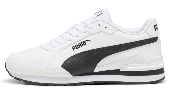 PUMA Mens St Runner V4 Leather Sneakers PUMA Mens St Runner V4 Leather Sneakers