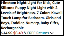 Puppy Night Light Order Summary Puppy Night Light Order Summary