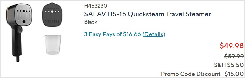 Salav Travel Steamer Checkout Salav Travel Steamer Checkout