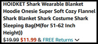 Shark Wearable Blanket Order Summary Shark Wearable Blanket Order Summary