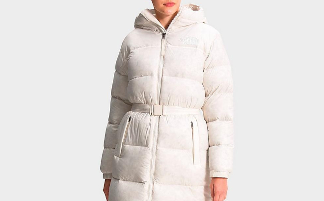 The North Face Nuptse Belted Long Parka The North Face Nuptse Belted Long Parka