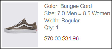 VANS Old Skool Shoe Checkout VANS Old Skool Shoe Checkout