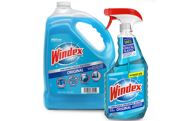 Windex Original Glass Cleaner Bottle and Refill Windex Original Glass Cleaner Bottle and Refill