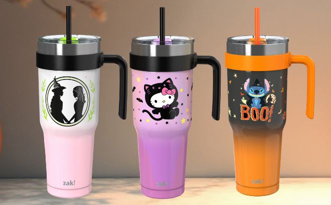Zak Designs 40oz Halloween Straw Handle Tumblers