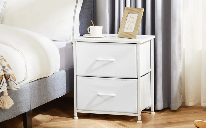2 Drawer Nightstand in White Color 2 Drawer Nightstand in White Color