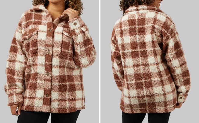 32 Degree Womens Cozy Sherpa Shirt Jacket 32 Degree Womens Cozy Sherpa Shirt Jacket