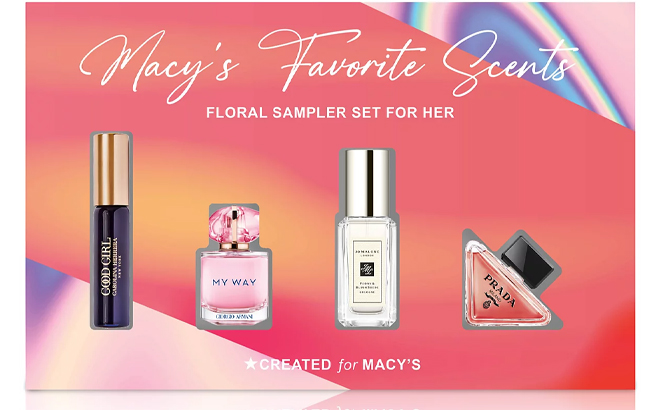 4 Piece Womens Floral Designer Fragrance Sampler Set 4 Piece Womens Floral Designer Fragrance Sampler Set