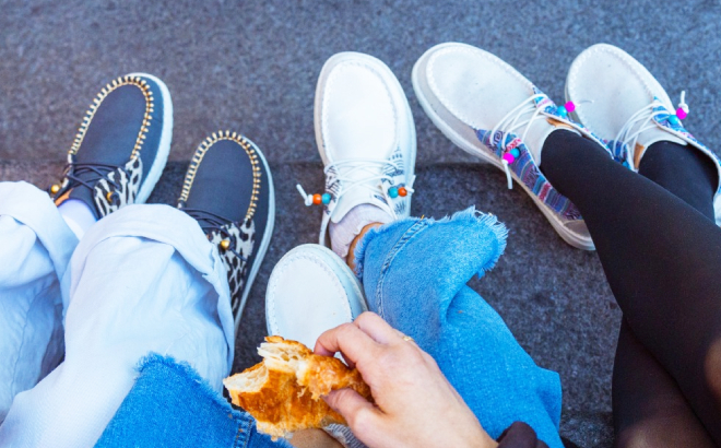 A Group of Friends Wearing Hey Dude Shoes A Group of Friends Wearing Hey Dude Shoes