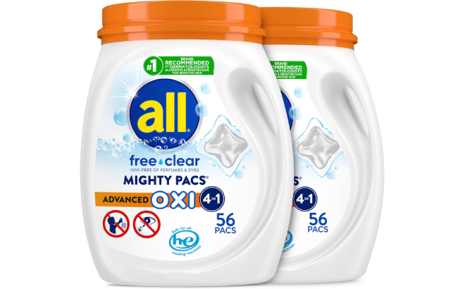 All Mighty 56 Count Pacs Laundry Detergent 2 Pack All Mighty 56 Count Pacs Laundry Detergent 2 Pack