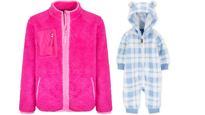 Big Girls Solid Faux Sherpa Zip Jacket Big Girls Solid Faux Sherpa Zip Jacket