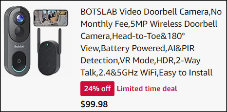 Botslab Video Doorbell Camera Checkout Botslab Video Doorbell Camera Checkout