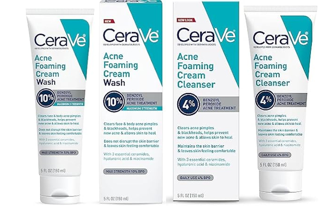 Cerave Acne Foaming Cream Wash and Acne Foaming Cream Face Cleanser Cerave Acne Foaming Cream Wash and Acne Foaming Cream Face Cleanser