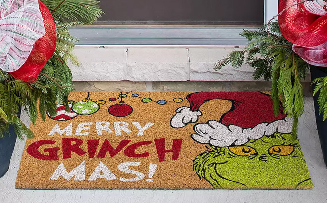 Dr Seuss How the Grinch Stole Christmas Wreath Doormat Dr Seuss How the Grinch Stole Christmas Wreath Doormat