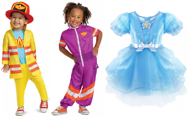 Firebuds and Cinderella Kids Costumes Firebuds and Cinderella Kids Costumes