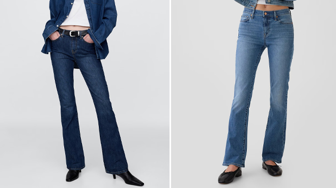 GAP Womens Mid Rise Baby Boot Jeans